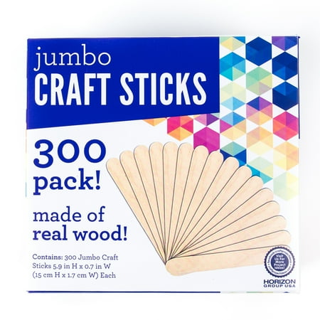 Jumbo Craft Sticks, 300pk by Horizon Group USA