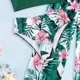 thumbnail image 5 of Swimsuit with Skirt Girls Tankini Swimsuit Criss Cross Ruched Tankini Sets with Print Shorts 3 Piece Bathing Suits for Girls Swim 9-18Y, 5 of 6