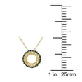 thumbnail image 2 of Aone Jewelry 0.50 Carat Natural Blue Diamond Tribal Round-Shape Design Pendant Necklace For Woman Crafted In 10k Rose White and Yellow Gold With 18 Gold Plated Over 925 Sterling Silver Box Chain, 2 of 5