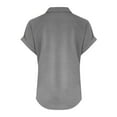 thumbnail image 5 of Kelon Women's Tops Short Sleeve Shirts V Neck Boho Tops Summer Outfits 2026 Fashion Clothing Blouses Oversized Shirt Clothing, M, 5 of 6