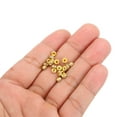 thumbnail image 4 of Unique Bargains 4mm Spacer Beads, 100pcs Bead Spacers Rhinestone Round Bulk Beads for Jewelry Making, Gold, 4 of 5