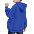 thumbnail image 4 of BFHHYA Girls Fleece-Lined Hooded Sweatshirt Long Sleeve Pullover Athletic Hoodie with Kangaroo Pocket for School Daily Wear & Weekend Play (5-14Y), 4 of 5