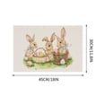 thumbnail image 7 of KCEHTA Easter Placemats Bunny Rabbit Floral Spring Table Mats for Party Kitchen Dining Decorations, 7 of 7