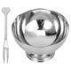 thumbnail image 2 of 1 taza de acero inoxidable para ensalada, helado, postre, fruta, aperitivos y dulces., 2 of 8