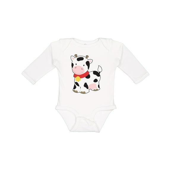Inktastic Cow Boys or Girls Long Sleeve Baby Bodysuit