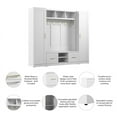 thumbnail image 3 of Hampton Heights Full Entryway Storage Set in White - Engineered Wood, 3 of 6