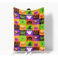 thumbnail image 4 of Halloween Throw Blanket, Trick or Treat Spooky Gothic Bat Fall Pumpkin Plaid Retro Halloween Cozy Bed Couch Blanket, Soft Comfy Fleece Flannel Throws and Blankets Livingroom Bedroom Decor, 4 of 7
