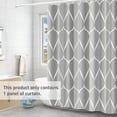 thumbnail image 3 of Irfora Cortina de ducha impermeable con ganchos, cortinas de baño con estampado geométrico, patrón de gota de agua, accesorios de baño de tela de poliéster, 1 ud. Irfora Cortina de la ducha, 3 of 7