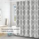 thumbnail image 3 of Cortina de ducha impermeable con ganchos, cortinas de baño con estampado geométrico, patrón de gota Tomshoo 180cm * 200cm, 3 of 7