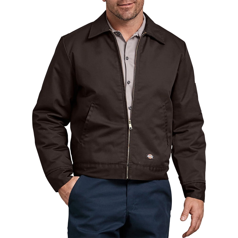 Dickies Men's TJ15 Insulated Eisenhower Zip Up Jacket Dark Brown S ...