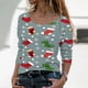 thumbnail image 2 of Camisas de Navidad Para Mujer, Tops de Cuello Redondo, Blusa de Otoño Holgada de Manga Larga Con Estampado Informal A La Moda, Jersey Odeerbi  ODB196973, 2 of 5