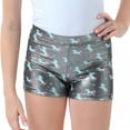 thumbnail image 3 of HDE Gymnastics Shorts for Girls Dance Short Glitter Sparkle Tumbling Bottoms Unicorn Stars 10/12, 3 of 4