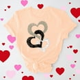 thumbnail image 2 of BLVB T-Shirts de la Saint-Valentin pour Femmes Cœur Mignon T-Shirts Graphiques Décontractés Col Rond Manches Courtes Hauts Cadeaux Tee pour Elle, 2 of 7