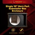 thumbnail image 2 of QPower 12 Inch Single Horn Ported Subwoofer Box Enclosure, 5/8 Inch MDF, Black Carpet, 2 of 7
