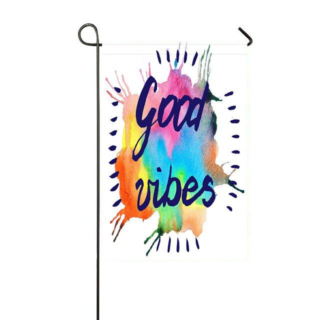 ABPHQTO Good Vibes Raster Home Outdoor Garden Bandera Casa Banner 30x45 cm