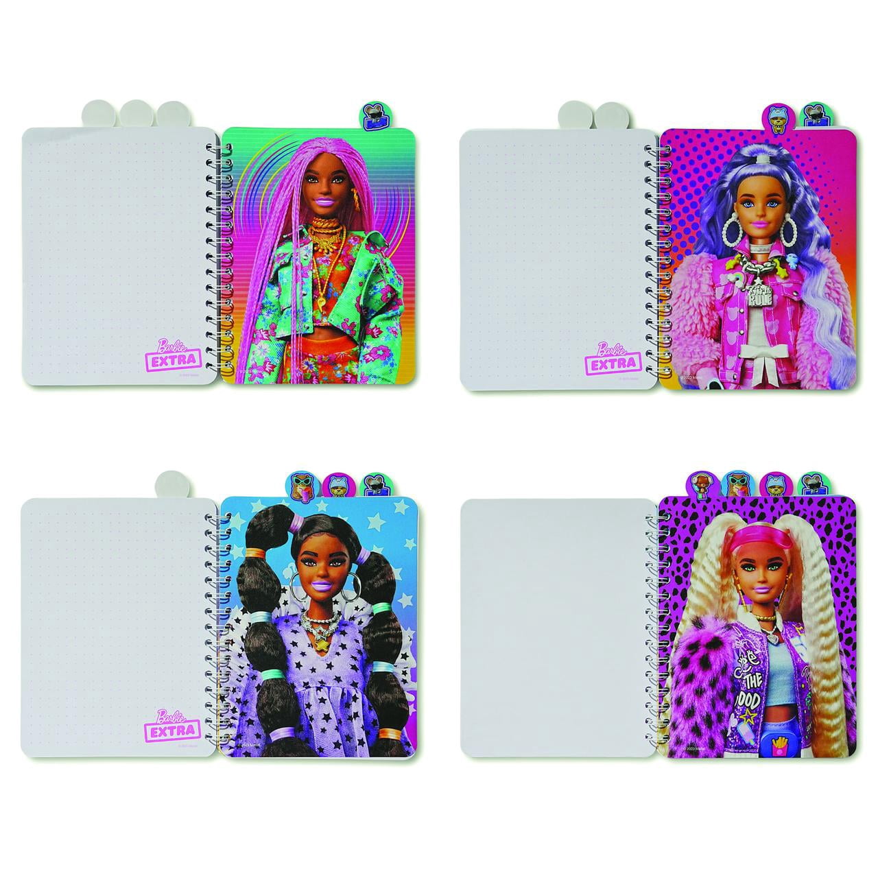 Barbie 4 Tab Spiral Notebook | 9 x 6 Inches