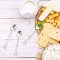 thumbnail image 7 of 18 Pieces Shovel Spoon Fork Shovel Coffee Spoon Shovel Handle Dessert Spoon Ice Cream Spoon Shovel Shape Fruit Fork,6 * forks 6 * pointed spoons 6 * square shovel spoons,silver, 7 of 7