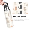 thumbnail image 4 of Yayeee 20oz Insulated Water Bottle Double Wall Stainless Steel with Flip Straw Lid, Cute Cartoon Cats, 4 of 7