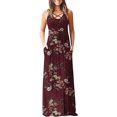 thumbnail image 2 of Lenago Robe Blanche Grande Taille pour Femmes Mode Décontractée Été Sans Manches Col Rond Imprimé Poches Longue Robe Plage en Solde, 2 of 9