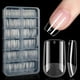 thumbnail image 1 of Short Square Nail Tips Soft Gel Full Cover Net Gelil Nail Tips Half Matte Acrylic Nail Tips Previously Fake Fake False., 1 of 5
