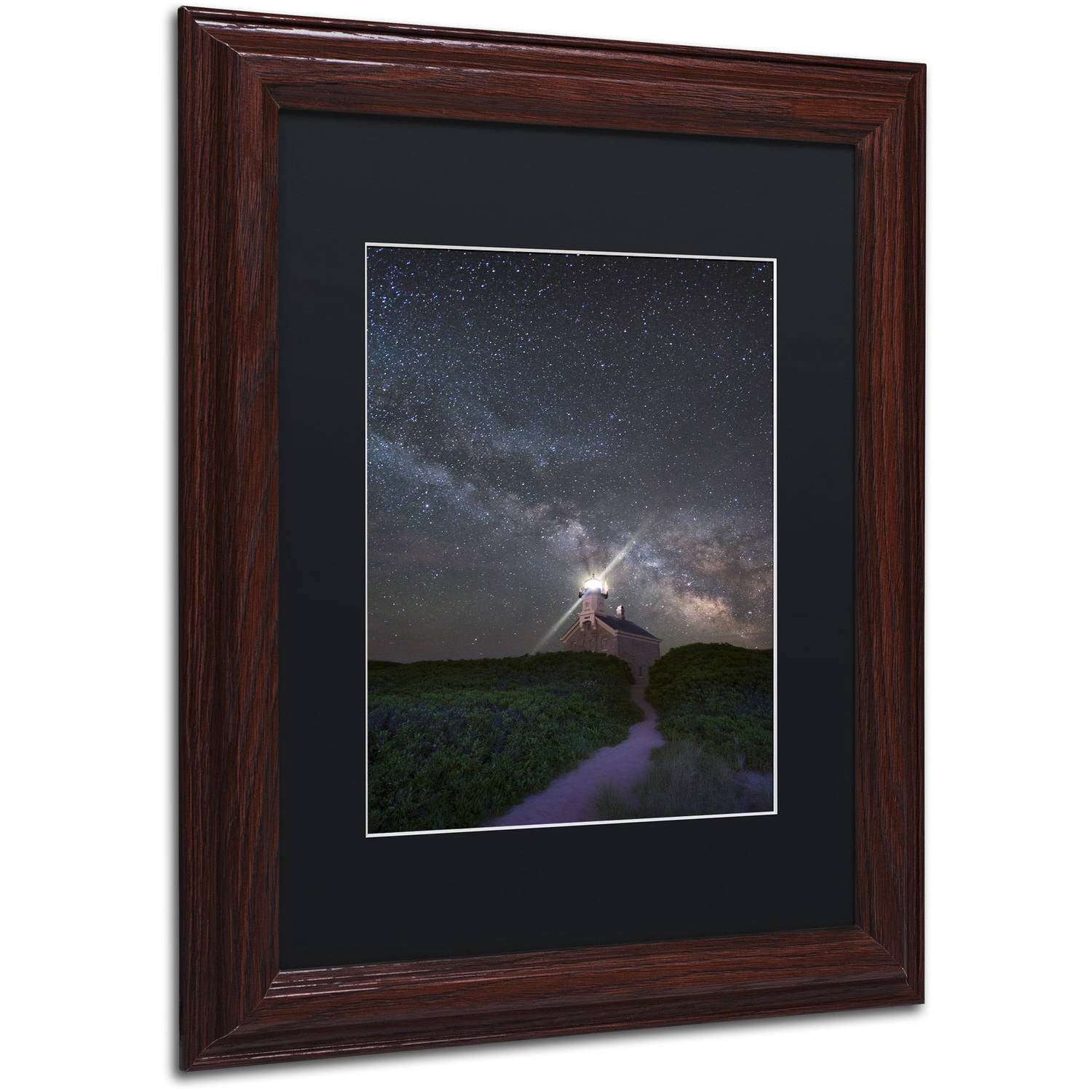 Trademark Fine Art "Follow the Light" Canvas Art by Michael Blanchette Photography Black Matte, Wood Frame