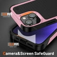 thumbnail image 3 of Dteck for iPhone 14 Case, Dual Layer Rubber Soft Lining+ Hard PC Back Tough Rugged Shockproof Protective Case for iPhone 14 6.1 Inch,Pink, 3 of 8