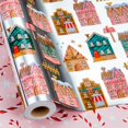 thumbnail image 1 of Rollo de papel de regalo navideño Yarcony, 43 x 1006 cm, metálico, 1 of 7