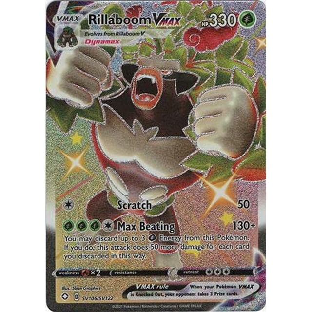 Carta Pokémon Rillaboom VMAX SV106/SV122 - Shiny Holo Rare