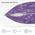 thumbnail image 5 of Haiem Lavender Flowers Print Velvet Soft Solid Decorative Square Throw Pillow Covers Set with Elegant Piping Christmas Cushion Case for Sofa Bedroom Car-16"x16", 5 of 8
