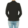 thumbnail image 4 of MOA COLLECTION Women's Casual Solid Office Work Wear Long Sleeve Fitted Open Front Blazer Jacket, 4 of 7