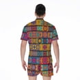 thumbnail image 2 of Rectangle Mandala Bohemian Pattern Short Sleeve Men'S Rompers Casual Summer Jumpsuits Outfit, 2 of 4