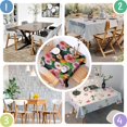 thumbnail image 4 of Pioneer Flower Floral Print Pattern Square Tablecloth,Waterproof Square Table Cover,Wipeable Spillproof Washable Table Cover for Home Kitchen Party Decor 60"x60"(152x152cm), 4 of 6