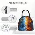 thumbnail image 4 of Fotbe Red And Blue Flame Waves Pattern Lunch Bag, Insulated Lunch Box, Small Leakproof Cooler Food Lunch Containers Reusable High Capacity Lunch Tote Bags for Work, Travel, Outdoor, 4 of 6