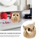 thumbnail image 2 of Owl Statue Decor Metallic Gold Owl Figurines Shelf Decorations Decorative Animal Home Office Desk Resin Ornament Fairy Garden Decor-platinum Wave Poin, 2 of 5