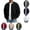 Black, variant on Men Waffle Texture Bomber Jacket Lightweight Zip Up Long Sleeve Varsity Coat With Sleeve Pocket Ribbed Cuffs Hem For Fall Daily Wear