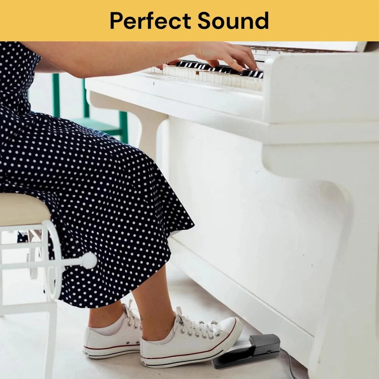 GUYUTING Universal Keyboard Sustain Pedal Stable Performance Durable Material Compact Size For Musician Indoor Outdoor Use