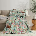 thumbnail image 3 of Yibo Deer Blanket Flannel Soft and Comfortable Anti-static Bed Sofa Blanket, 3 of 7