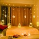 thumbnail image 1 of Cortina de luz con - Guirnaldas de luces con estrellas y motivos navideños - Iluminación navideña interior/exterior - Enchufe europeo - Impermeable - Decoración navideña Adepaton LKX-1967, 1 of 8