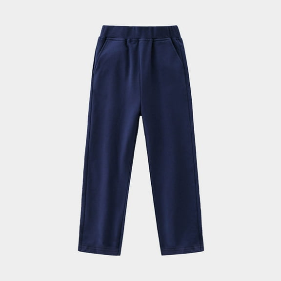 Piuwrlz Dark Blue Sweatpants Teen Boys Cotton Jogger Pants Cotton Pant Dark Blue Size 6-7Years