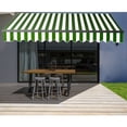 thumbnail image 2 of ALEKO 13' x 10' Retractable Black Frame Patio Awning, Green and White Striped Color, 2 of 6