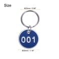 thumbnail image 2 of Uxcell Number Key Tags 1-50, 30mm Round Aluminum Metal Number Tags with Key Rings, Blue, 2 of 7