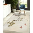 thumbnail image 4 of Japanese Decorative Rug, Cherry Blossom Sakura Tree Branches Romantic Spring Themed Watercolor Picture, Quality Carpet for Bedroom Dorm and Living Room, 6 Sizes, Khaki Coral, by Ambesonne, 4 of 4