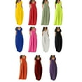 thumbnail image 1 of Robe Maxi Femme Été Décontractée Col en V Unie Longue Robe Mode Poches Manches Courtes Ample Femme Grande Taille Robe, 1 of 3