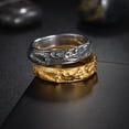thumbnail image 3 of Unisex Titanium Steel Ring with Chinese Dragon Design Animal Zodiac Electroplated Band for Men and Women Gold and Silver Jewelry Gift, 3 of 6