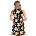 thumbnail image 2 of Bixox cat sugar skulls Print Women's Sleeveless A-Line Dress with Pockets, Casual Knee-Length Tank Dress for Summer-Small, 2 of 7