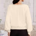 thumbnail image 3 of Women's Sequin Formal Long Sleeve Chiffon Shirt Blouse, 3 of 4