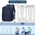 thumbnail image 3 of Travel backpack, large carry on backpack for airplanes,17-inch laptop backpack for men women waterproof lightweight backpack with charging port & trolley sleeve, 3 of 7