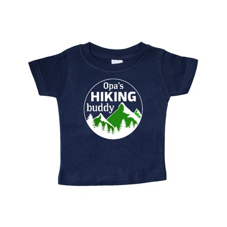 

Inktastic Opa s Hiking Buddy with Mountains and Trees Gift Baby Boy or Baby Girl T-Shirt