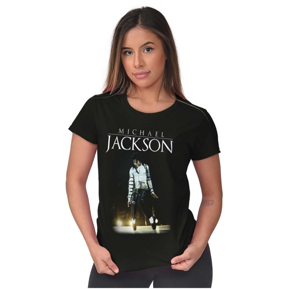 Michael Jackson Bad Tour Toe Stand Womens Slim Fit Graphic Tee Brisco Brands S