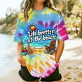thumbnail image 7 of fanshangmao Short Sleeve Tops for Women Summer Tops Trendy Crewneck Shirts for Women Tie Dye Top Womens Tops Short Sleeve Items, 7 of 7